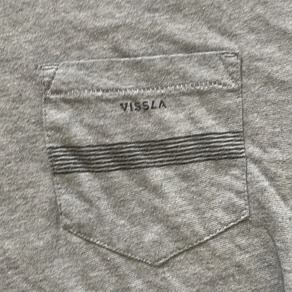 Vissla Mens LG shirt with pocket. Greys. - Picture 3 of 5